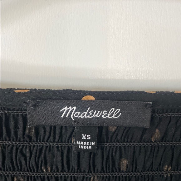 Madewell Lucie V-Neck Smocked Dress, with Oval Dots size XS - Picture 6 of 7